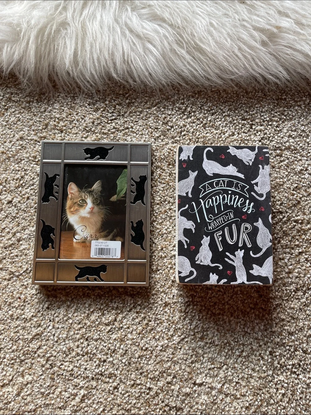 Cat-Themed Picture Frame and Cat Themed Art